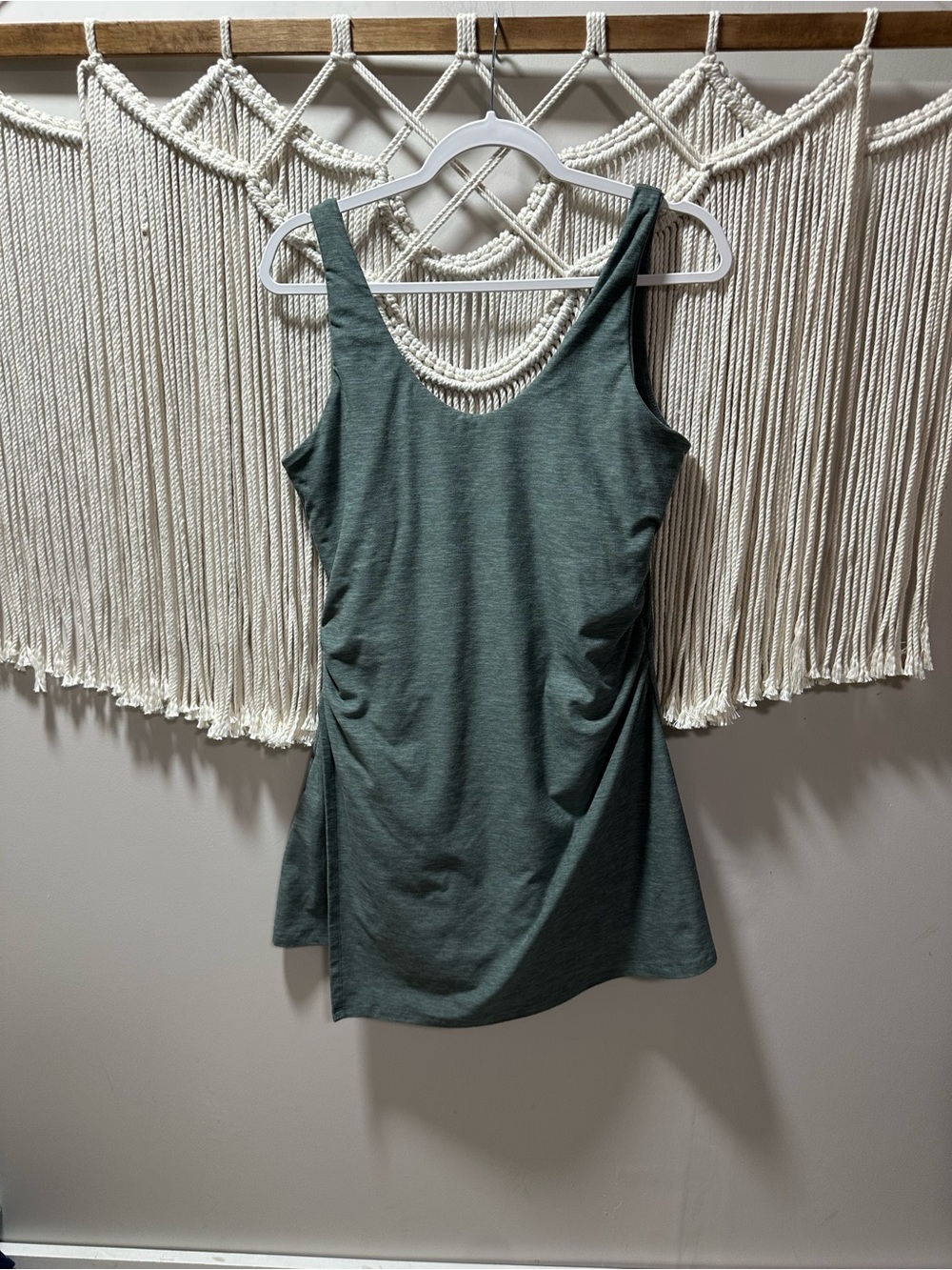 Athletic Works Sage Green Scoop Neck Mini Dress